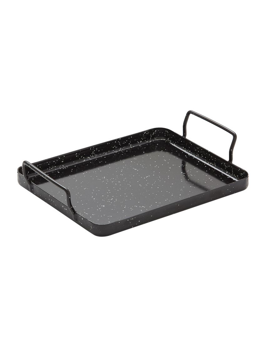 Enameled grill tray 18x18x1.7 cm