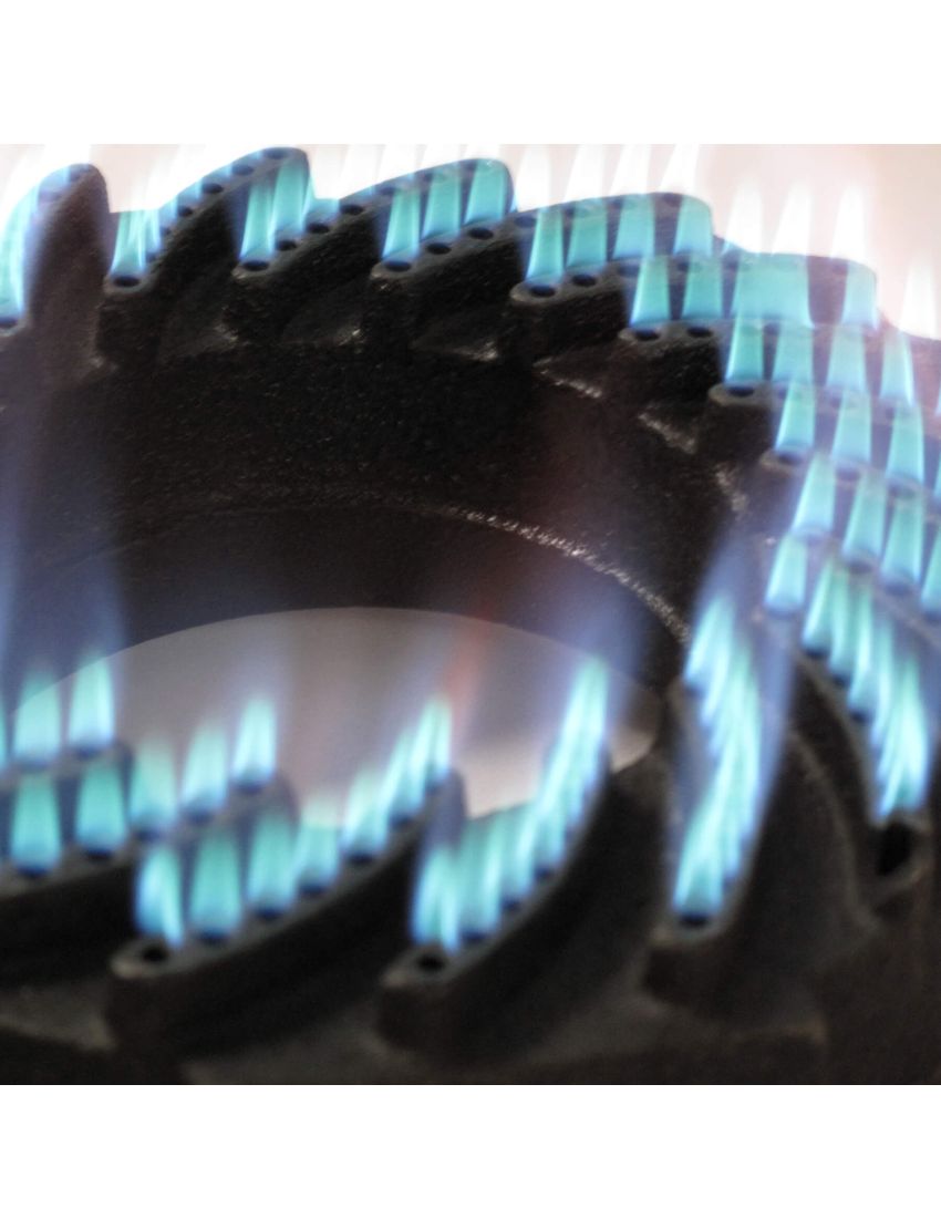 Комплект за готвене на газ (голям) с чугунена тенджера Ø 27,5 см - вместимост 6,5 л - без запалка