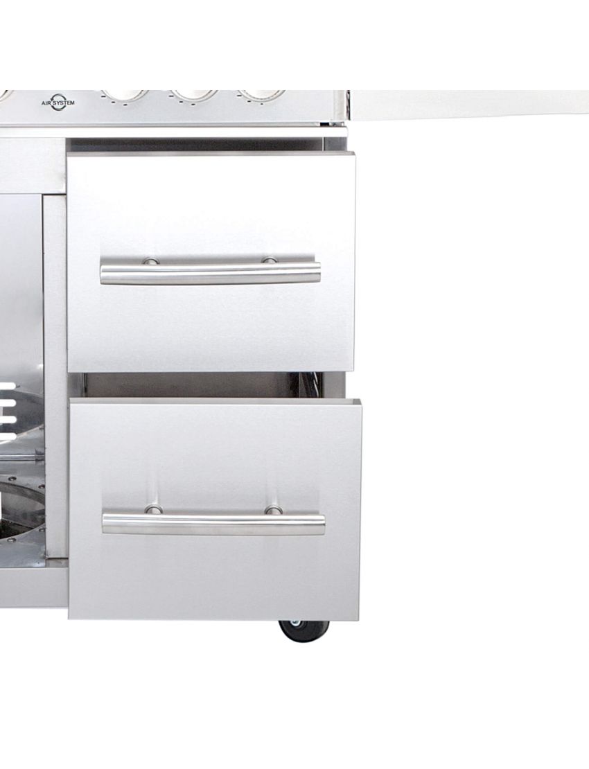 Система чекмеджета ALLGRILL, дясно, за Modular CHEF XL - неръждаема стомана