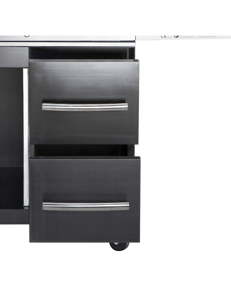 Система чекмеджета ALLGRILL, дясно, за Modular CHEF XL - неръждаема стомана - с дръжка!!!