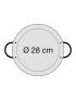Тиган за паеля от полирана стомана Ø 28 cm
